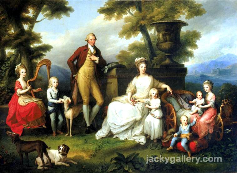 Ferdinand IV of Naples and his family, Angelica Kauffman painting - Click Image to Close